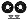 Dynamic Friction Co 8502-42010, Rotors-Drilled and Slotted-Black with 5000 Advanced Brake Pads, Zinc Coated 8502-42010
